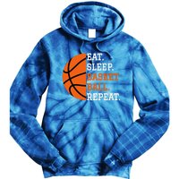 Basketball Player Boy Eat Sleep Basketball Repeat Tie Dye Hoodie