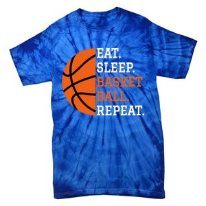 Basketball Player Boy Eat Sleep Basketball Repeat Tie-Dye T-Shirt