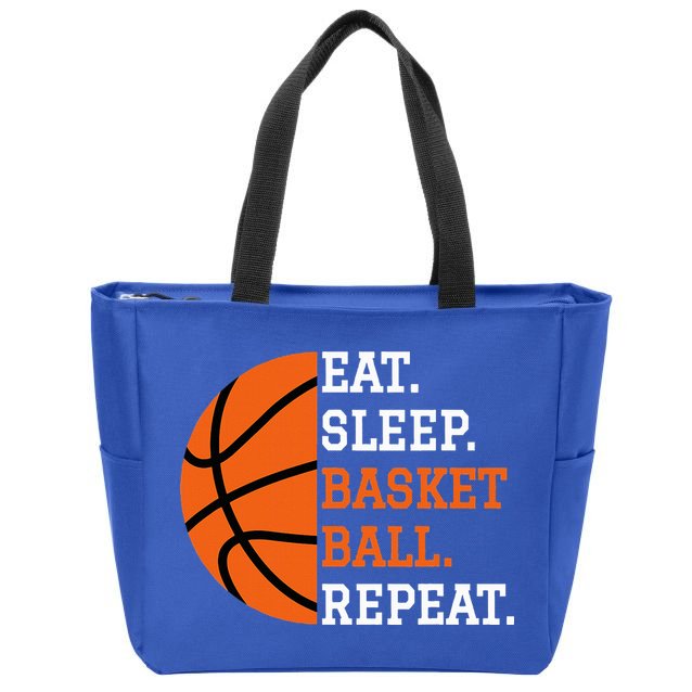 Basketball Player Boy Eat Sleep Basketball Repeat Zip Tote Bag