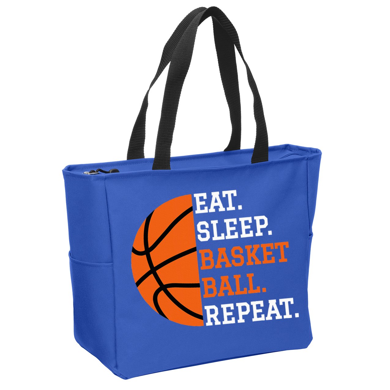 Basketball Player Boy Eat Sleep Basketball Repeat Zip Tote Bag