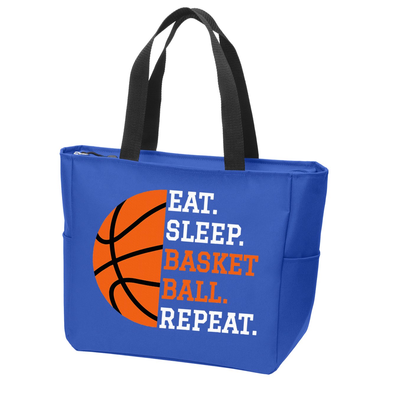 Basketball Player Boy Eat Sleep Basketball Repeat Zip Tote Bag