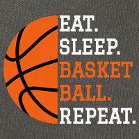 Basketball Player Boy Eat Sleep Basketball Repeat Cotton Canvas Backpack