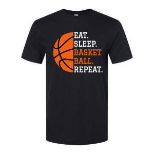 Basketball Player Boy Eat Sleep Basketball Repeat Softstyle CVC T-Shirt