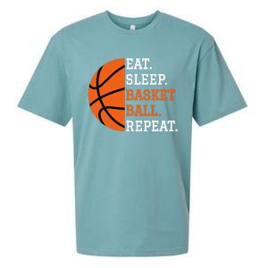 Basketball Player Boy Eat Sleep Basketball Repeat Sueded Cloud Jersey T-Shirt