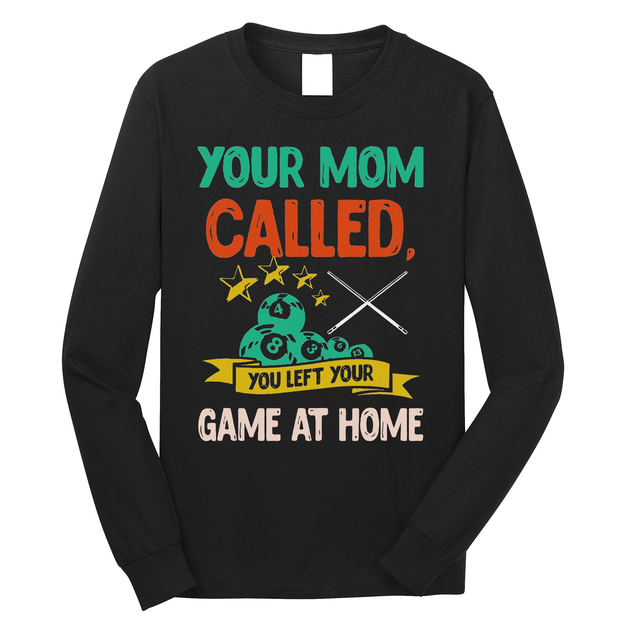 Billiard Player Billard 8 Ball Pool Long Sleeve Shirt