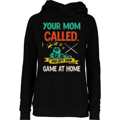 Billiard Player Billard 8 Ball Pool Womens Funnel Neck Pullover Hood