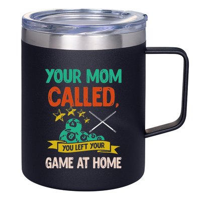 Billiard Player Billard 8 Ball Pool 12oz Stainless Steel Coffee Mug