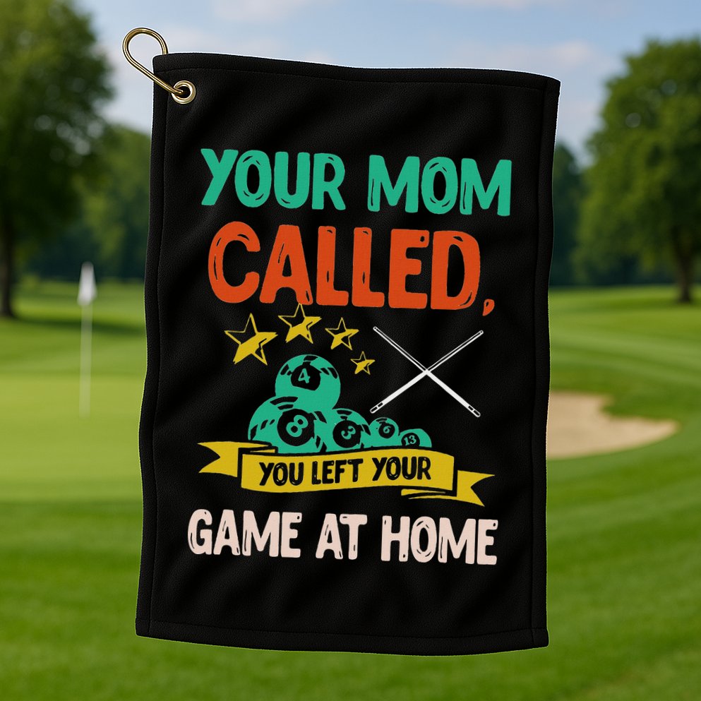 Billiard Player Billard 8 Ball Pool Golf Towel