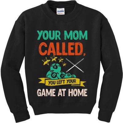 Billiard Player Billard 8 Ball Pool Kids Sweatshirt