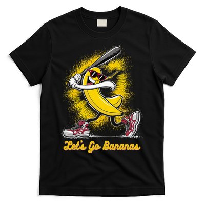 Banana Playing Baseball Fruit Love T-Shirt