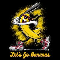 Banana Playing Baseball Fruit Love 16 in Basic Backpack