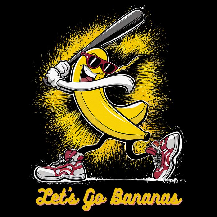 Banana Playing Baseball Fruit Love 16 in Basic Backpack