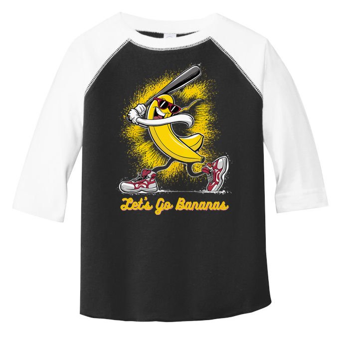 Banana Playing Baseball Fruit Love Toddler Fine Jersey T-Shirt