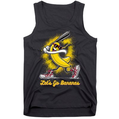 Banana Playing Baseball Fruit Love Tank Top