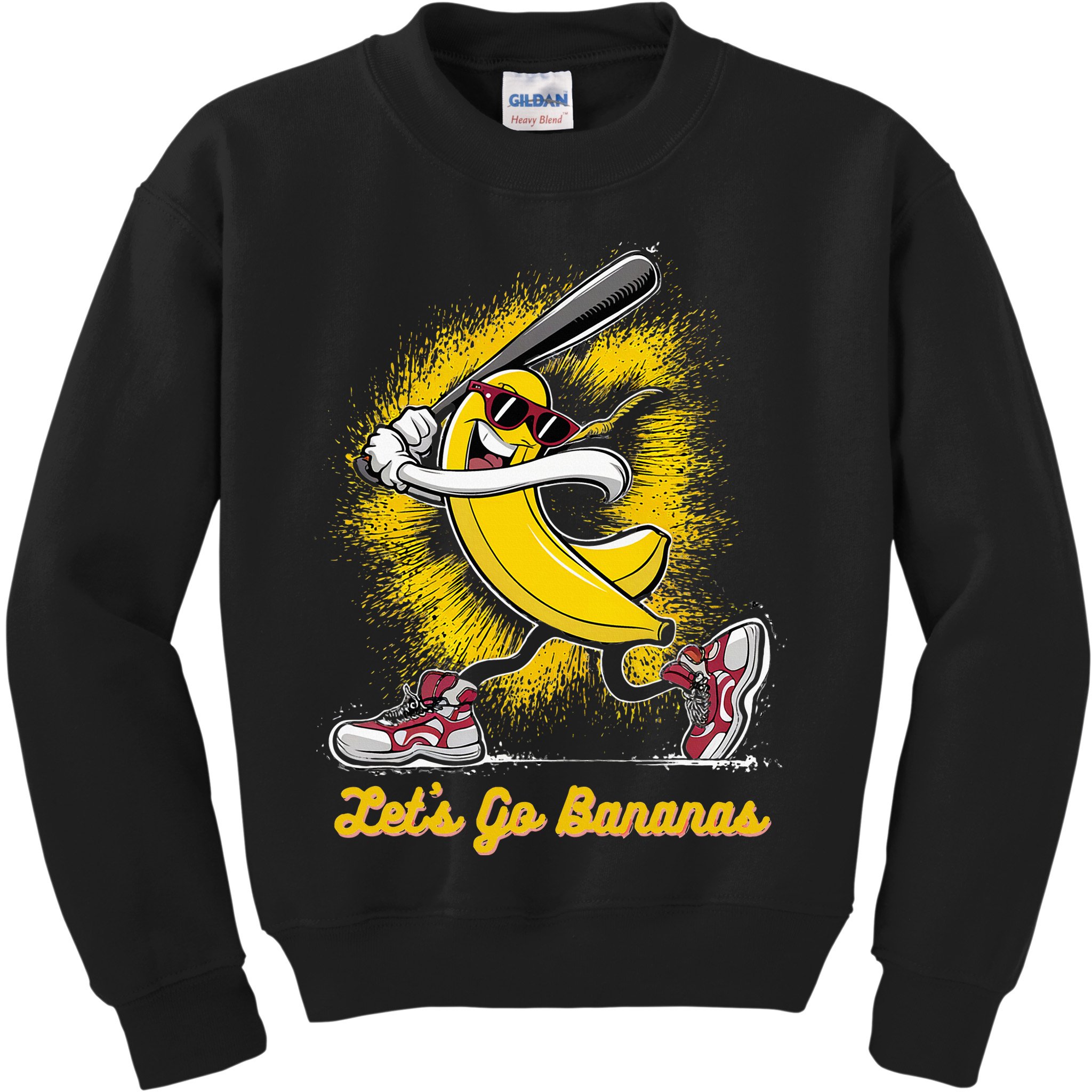 Banana Playing Baseball Fruit Love Kids Sweatshirt