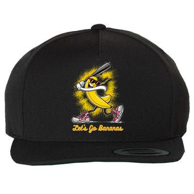 Banana Playing Baseball Fruit Love Wool Snapback Cap