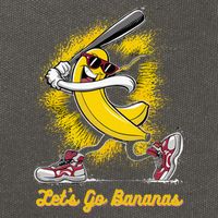 Banana Playing Baseball Fruit Love Cotton Canvas Backpack