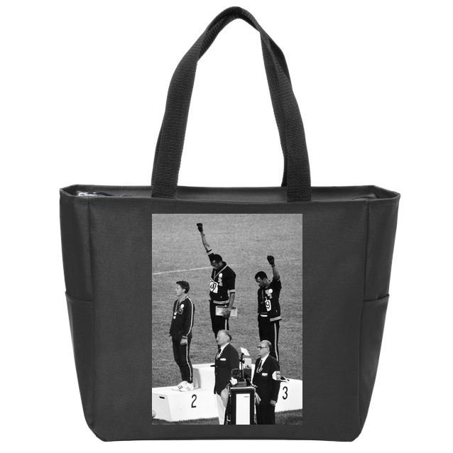Black Power Black Fist 1968 Olympics Zip Tote Bag
