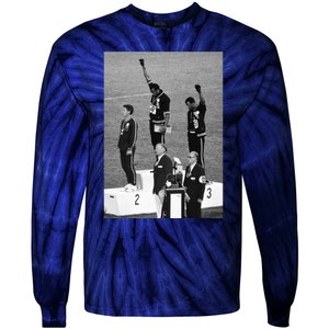 Black Power Black Fist 1968 Olympics Tie-Dye Long Sleeve Shirt