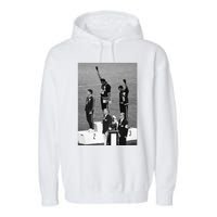 Black Power Black Fist 1968 Olympics Garment-Dyed Fleece Hoodie