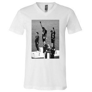 Black Power Black Fist 1968 Olympics V-Neck T-Shirt