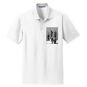 Black Power Black Fist 1968 Olympics Dry Zone Grid Polo