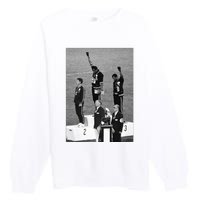 Black Power Black Fist 1968 Olympics Premium Crewneck Sweatshirt