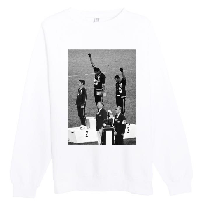 Black Power Black Fist 1968 Olympics Premium Crewneck Sweatshirt