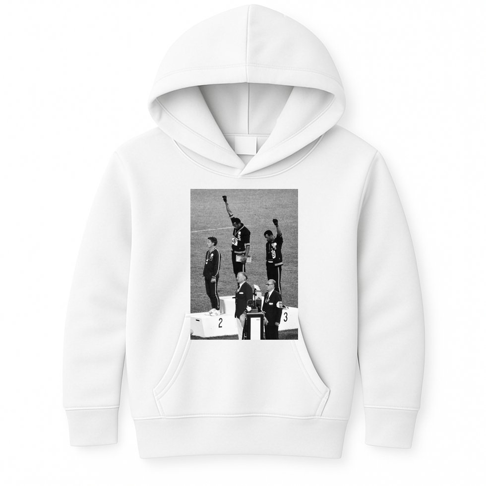 Black Power Black Fist 1968 Olympics Kids Hoodie