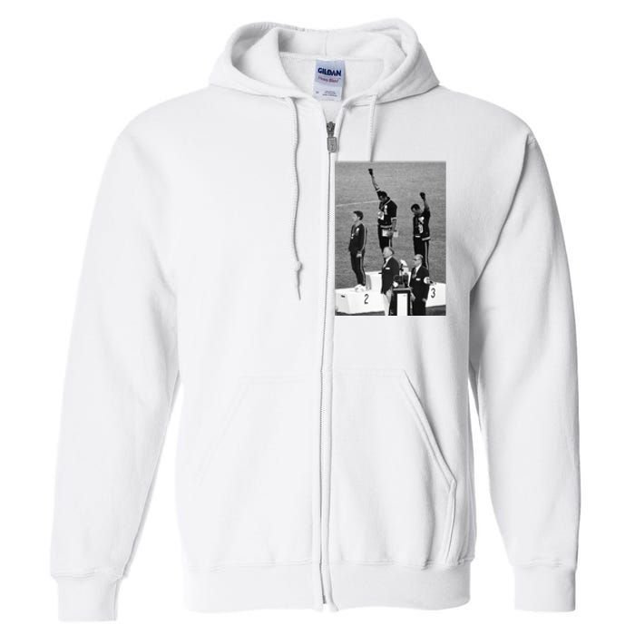 Black Power Black Fist 1968 Olympics Full Zip Hoodie