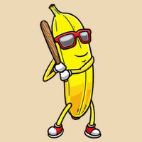 Banana Playing Baseball Fruit Lover Drawstring Bag