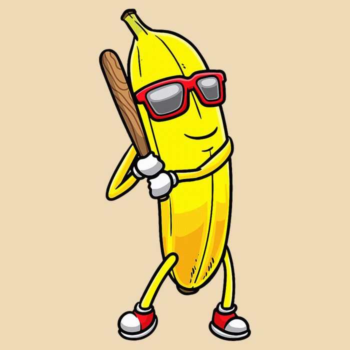 Banana Playing Baseball Fruit Lover Drawstring Bag