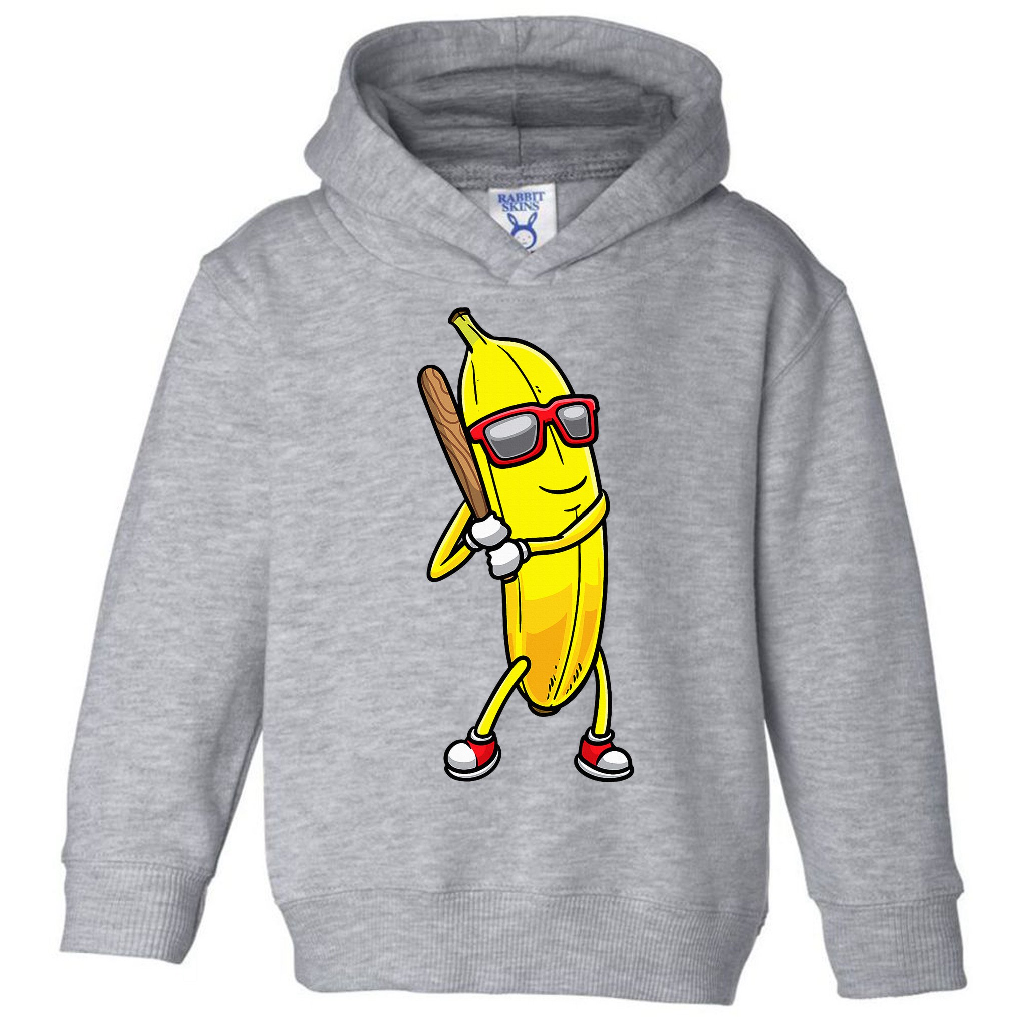 Banana Playing Baseball Fruit Lover Toddler Hoodie