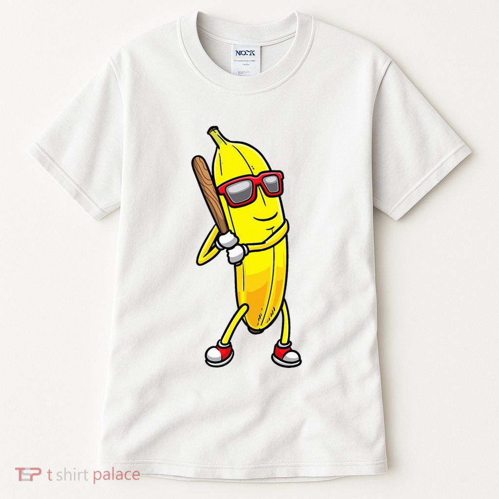 Banana Playing Baseball Fruit Lover Tall T-Shirt
