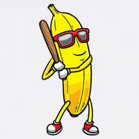 Banana Playing Baseball Fruit Lover Baby Bodysuit