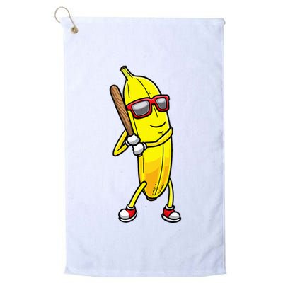 Banana Playing Baseball Fruit Lover Golf Towel