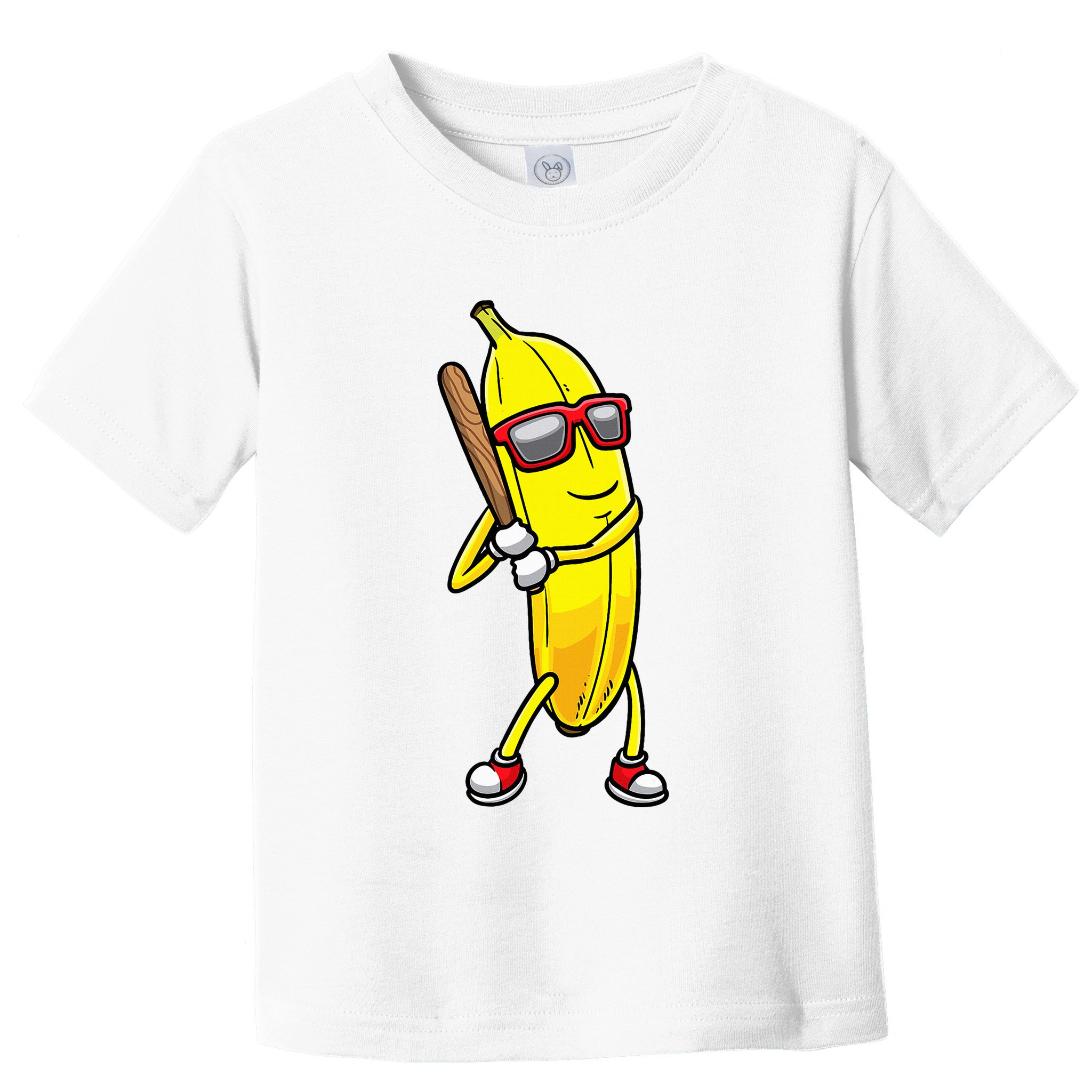 Banana Playing Baseball Fruit Lover Toddler T-Shirt