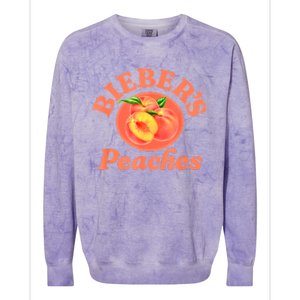 Bieber's Peaches Belieber JB Lover Colorblast Crewneck Sweatshirt