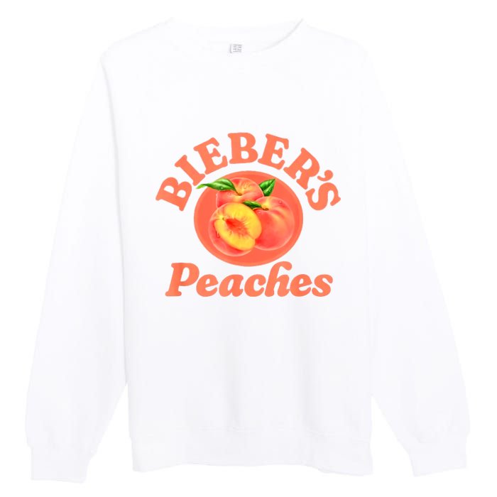 Bieber's Peaches Belieber JB Lover Premium Crewneck Sweatshirt