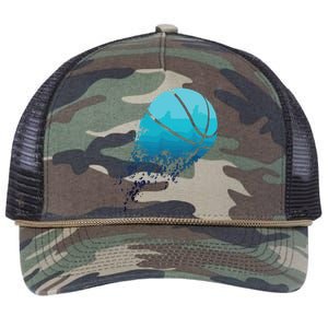 Basketball Player Bball Coach Fan Baller Sports Retro Rope Trucker Hat Cap