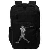 Baseball Player Batter Kids Men Impact Tech Backpack