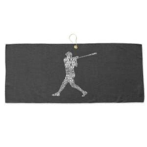 Baseball Player Batter Kids Men Large Microfiber Waffle Golf Towel