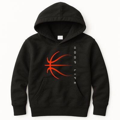 Basketball Playing Basketball Sports Retro Sunset Kids Hoodie