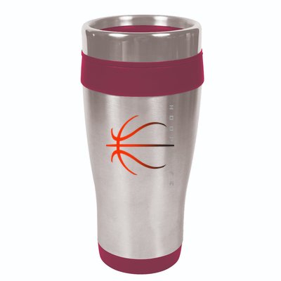 Basketball Playing Basketball Sports Retro Sunset 16oz Travel Tumbler
