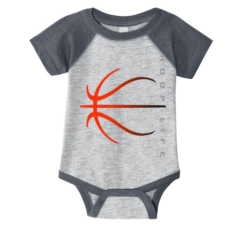 Basketball Playing Basketball Sports Retro Sunset Infant Baby Jersey Bodysuit