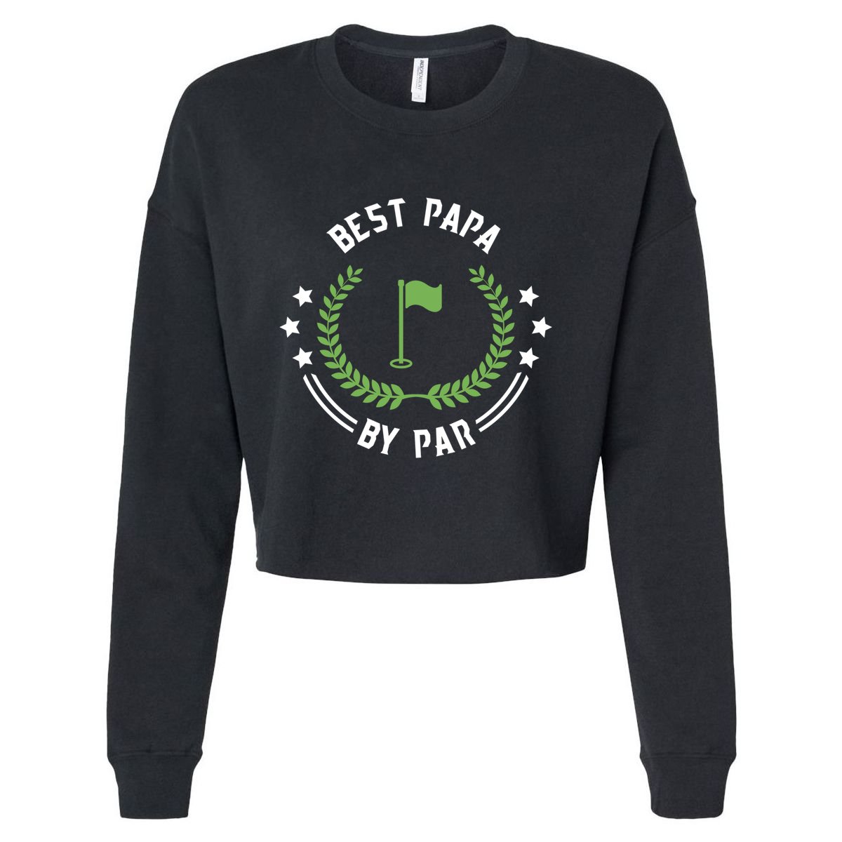 Best Papa By Par Funny Gift Golf Cool Gift For Golfing Dads Cool Gift Cropped Pullover Crew