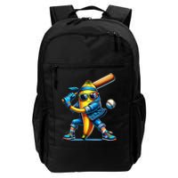 Banana Playing Baseball Fruit Lover Baseball Player Daily Commute Backpack