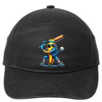 Banana Playing Baseball Fruit Lover Baseball Player 7-Panel Snapback Hat