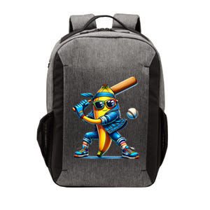 Banana Playing Baseball Fruit Lover Baseball Player Vector Backpack