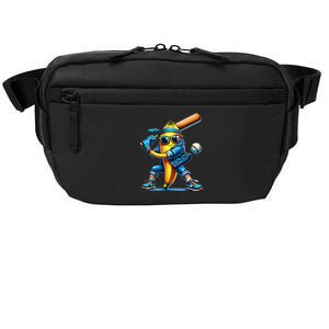 Banana Playing Baseball Fruit Lover Baseball Player Crossbody Pack